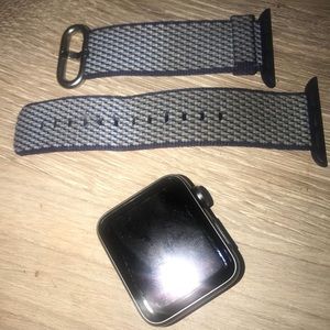 Apple Watch Series2+midnight blue woven nylon band